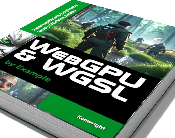 WebGPU and WGSL by Example: Fractals, Image Effects, Ray-Tracing, Procedural Geometry, 2D/3D, Particles, Simulations